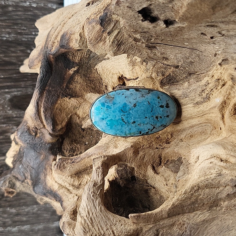 Turquoise Adjustable Ring - 925 Plated